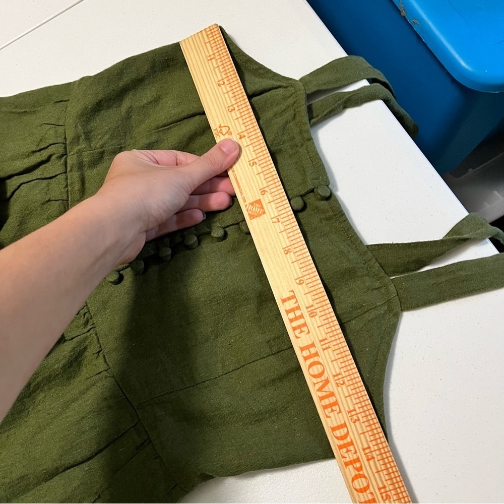 Madewell Button Down Jumpsuit Green Linen Cotton Size 0 T2 - Picture 11 of 11